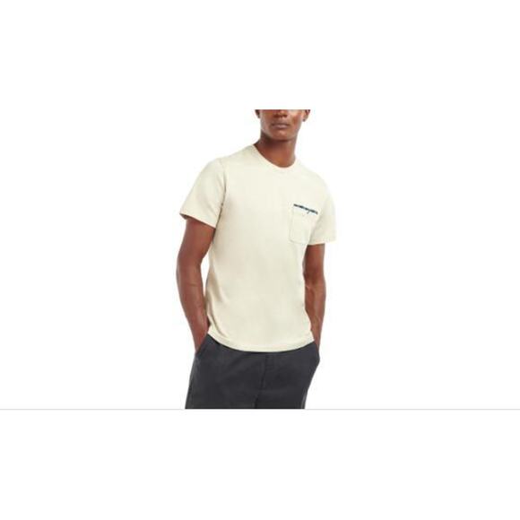 Barbour Men's Tayside Tee, Mist, Off White, M 12796 - Picture 1 of 1